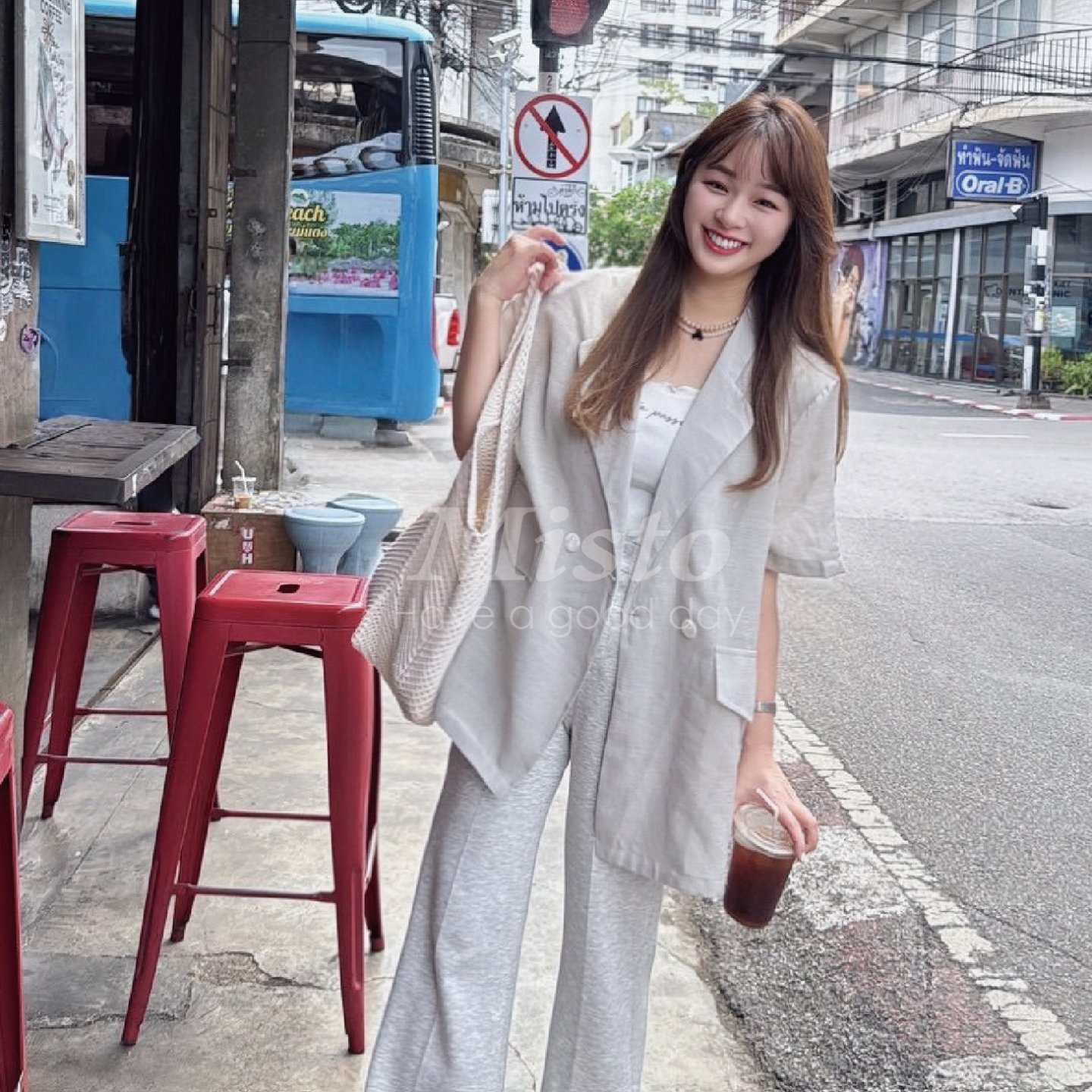 【MISTO SHOP】自訂款 棉麻短袖西外｜3色