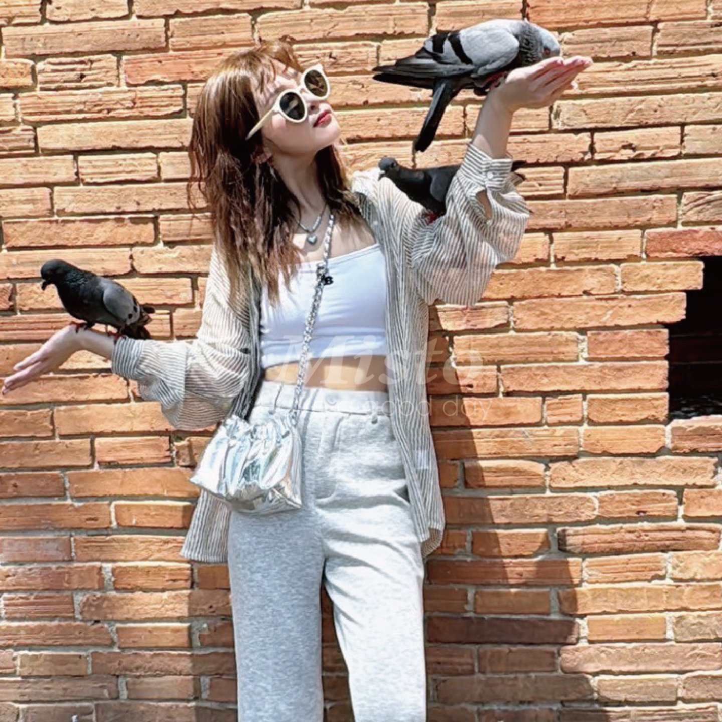 【MISTO SHOP】正韓 排釦透膚襯衫