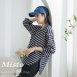 【MISTO SHOP】正韓 條紋休閒套裝組 / 上衣+黑褲 / 2色 / 現貨