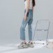 【MISTO SHOP】正韓 口袋配色不修邊小男友褲｜不修邊｜有型牛仔長褲