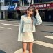 【MISTO SHOP】正韓 字母甜美短版上衣｜蕾絲滾邊