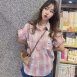 【MISTO SHOP】青春版短袖格紋襯衫 ｜紅色挺版、藍色柔軟