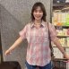 【MISTO SHOP】青春版短袖格紋襯衫 ｜紅色挺版、藍色柔軟
