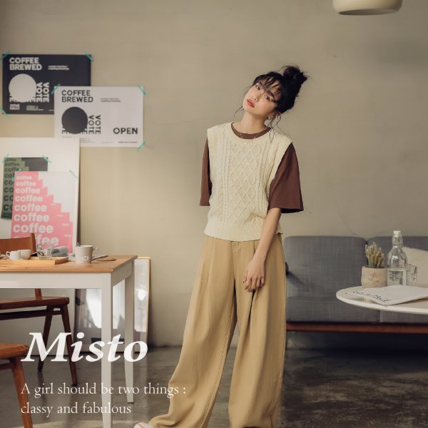【MISTO SHOP】正韓 自訂款 春季麻花針織背心 4色 / 現貨