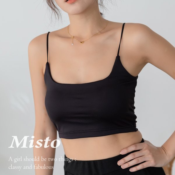 【MISTO SHOP】正韓 細肩小可愛背心 / 內附浪板罩杯 / 2色