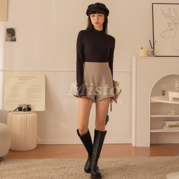 【MISTO SHOP】正韓 知性顯瘦修身短褲｜棉短褲舒適又兼具時尚
