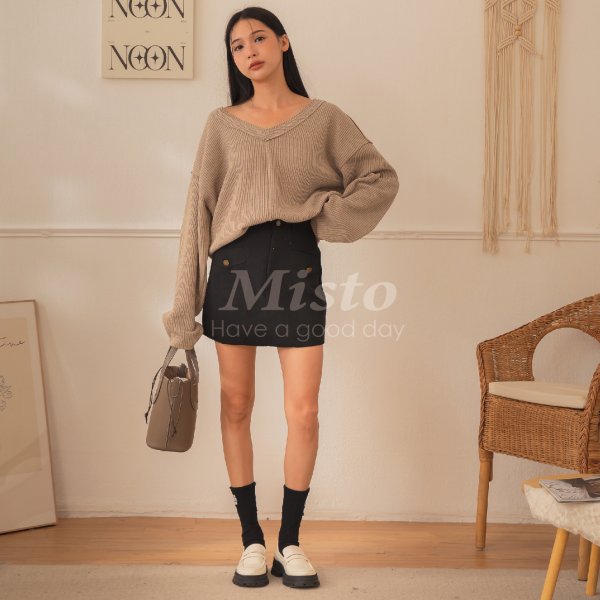 【MISTO SHOP】正韓 自訂款 燈芯絨短褲裙｜2色