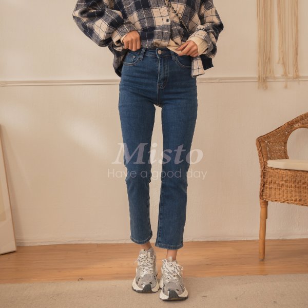 【MISTO SHOP】韓系 單寧9分直筒褲｜S-L