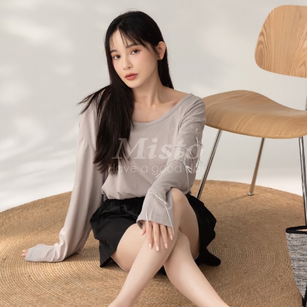 【MISTO SHOP】正韓 蝴蝶結造型上衣｜可拆式蝴蝶結｜涼感防曬