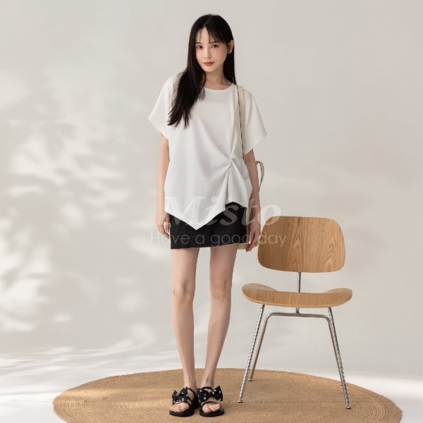 【MISTO SHOP】韓系 扭結不規則上衣｜溫柔婉約系列