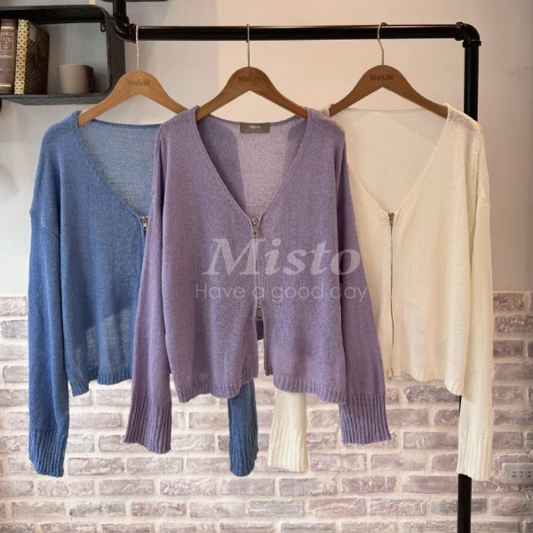 【MISTO SHOP】正韓 自訂款 春夏針織外套｜3色｜夏季涼感針織
