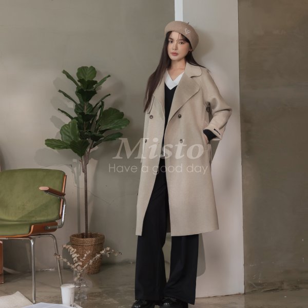 【MISTO SHOP】正韓 毛尼大衣長版外套｜性價比極高款｜有內裏｜材質高訂質量