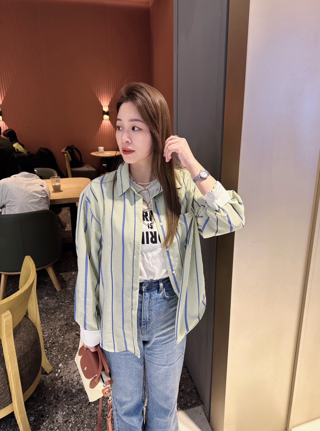 MEIIII 自訂款 初春直紋造型襯衫